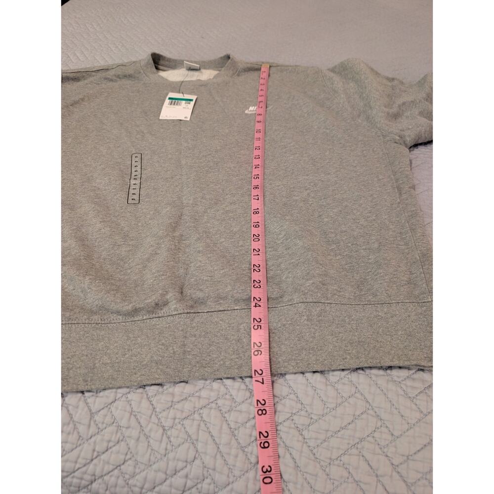 NWT Nike Men's Sweatshirt XL Gray Sportswear Club Fleece Crewneck (0287) - Picture 9 of 12